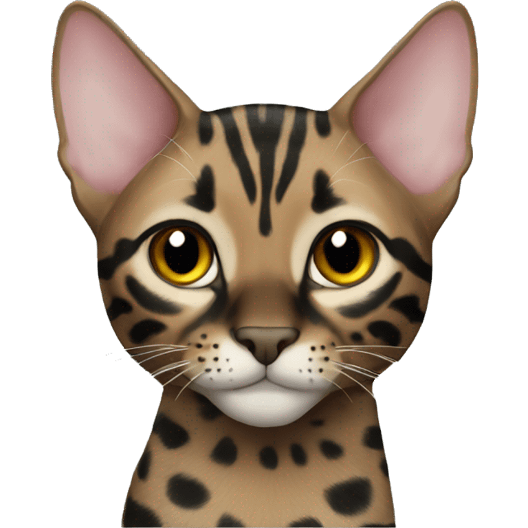 Black bengal Savannah cat emoji