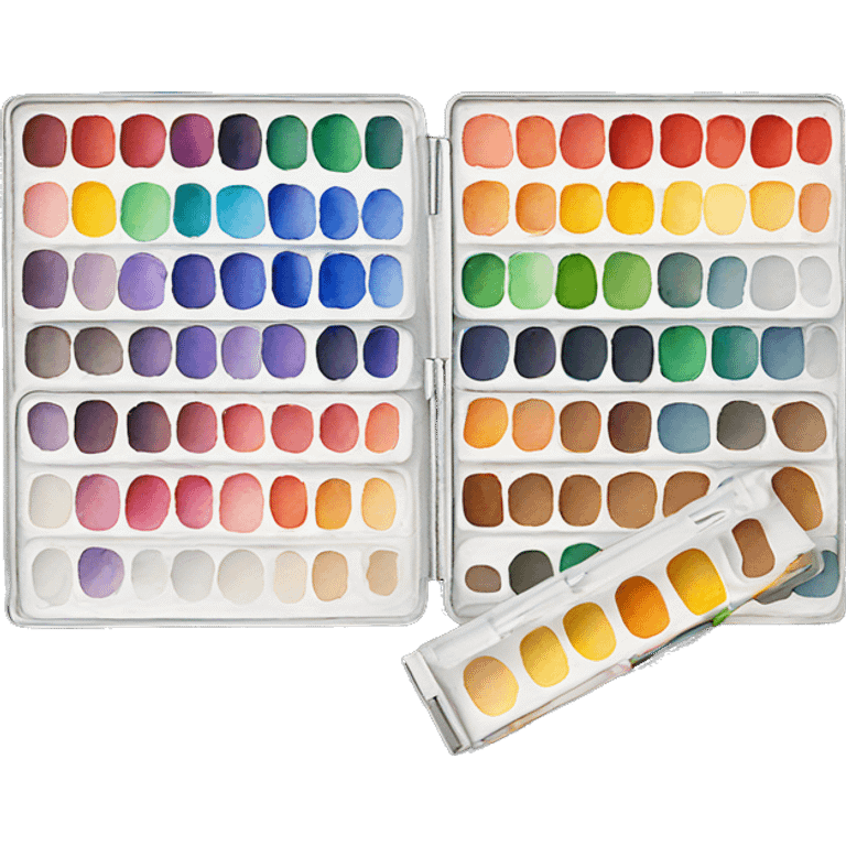 watercolor paint set emoji