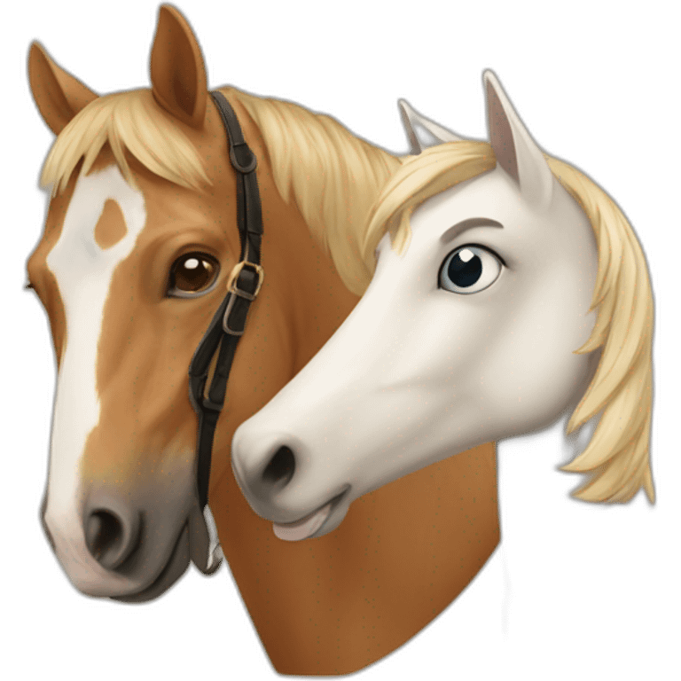 cat and horse emoji