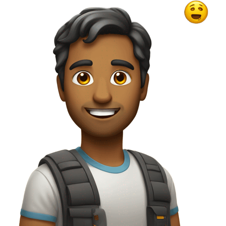 Indian Guy launching PLex App on And emoji