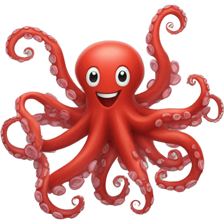 red hearts swirling around an octopus emoji