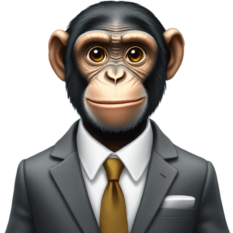 Chimpanzee in a suit emoji