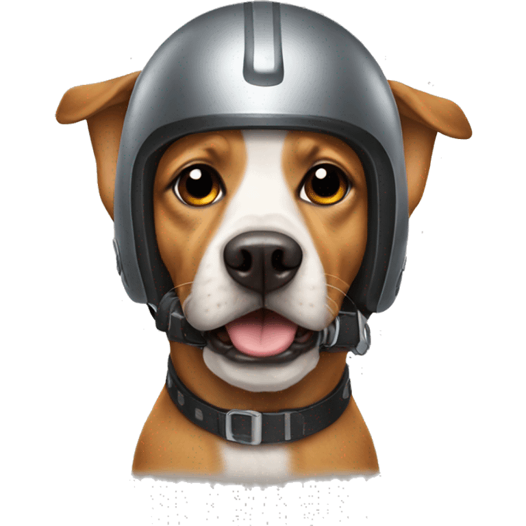 Dog wearing helmet  emoji