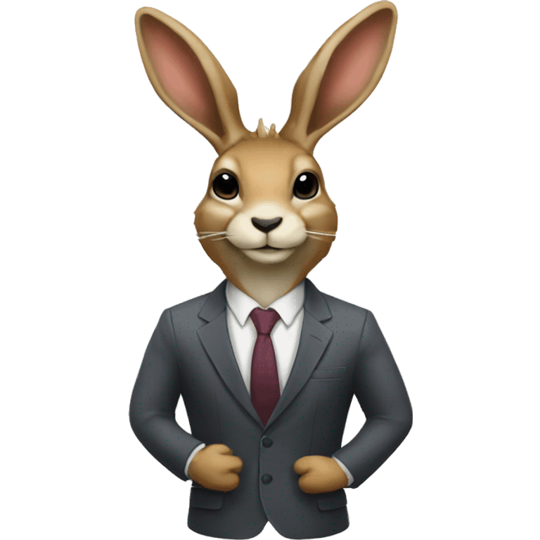 jackalope in a business suit emoji