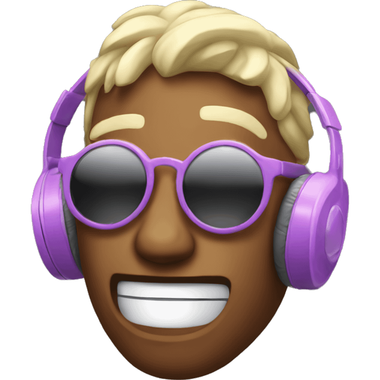 3d emoji listening music emoji