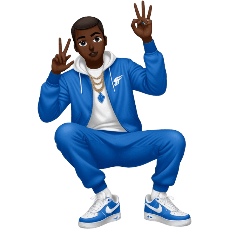 Air force 1s Crip gang signs  emoji