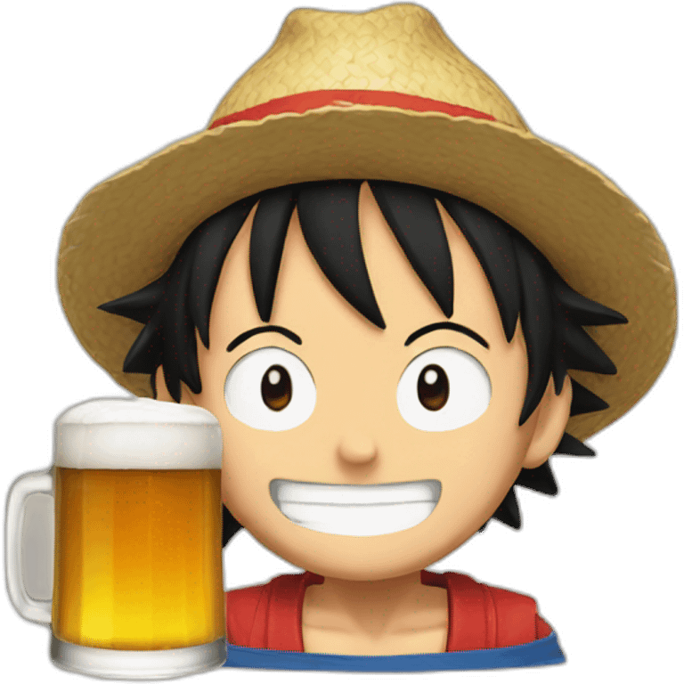 Luffy beer emoji