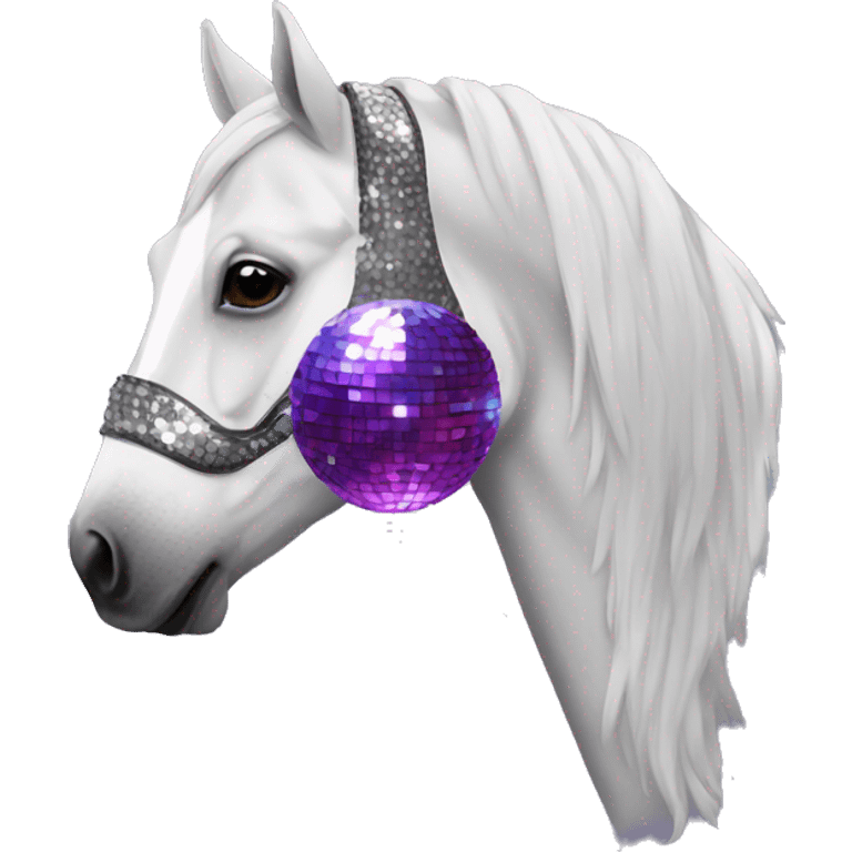 horse cover like disco ball emoji