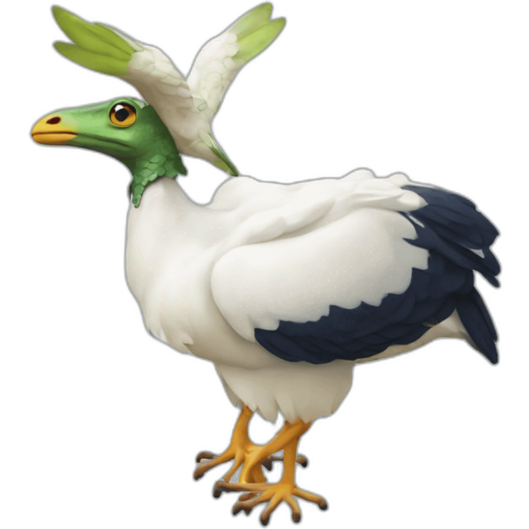 Une chèvre sur un aigle sur une grenouille emoji