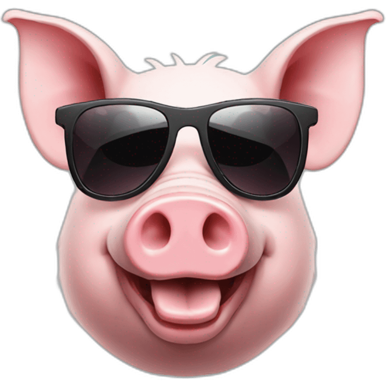 Cool Pig with sunglasses emoji