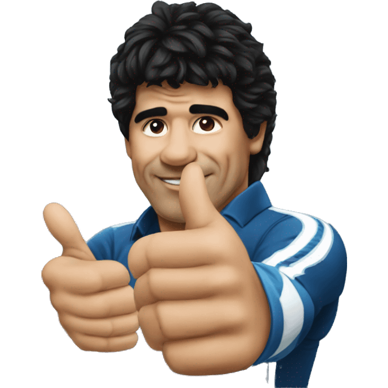 Maradona thumbs up emoji