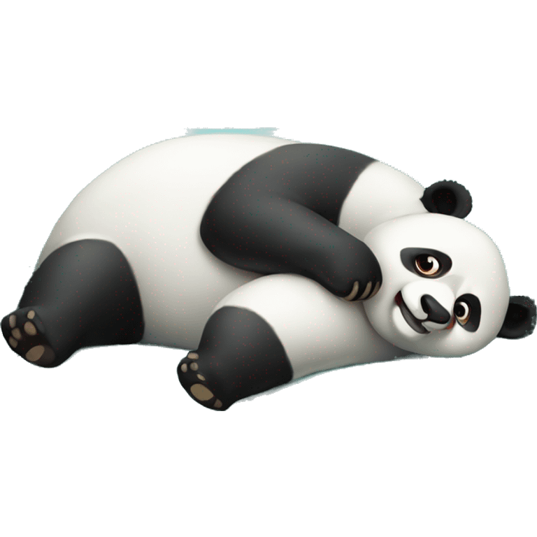 Lazy Panda lying on sofa emoji