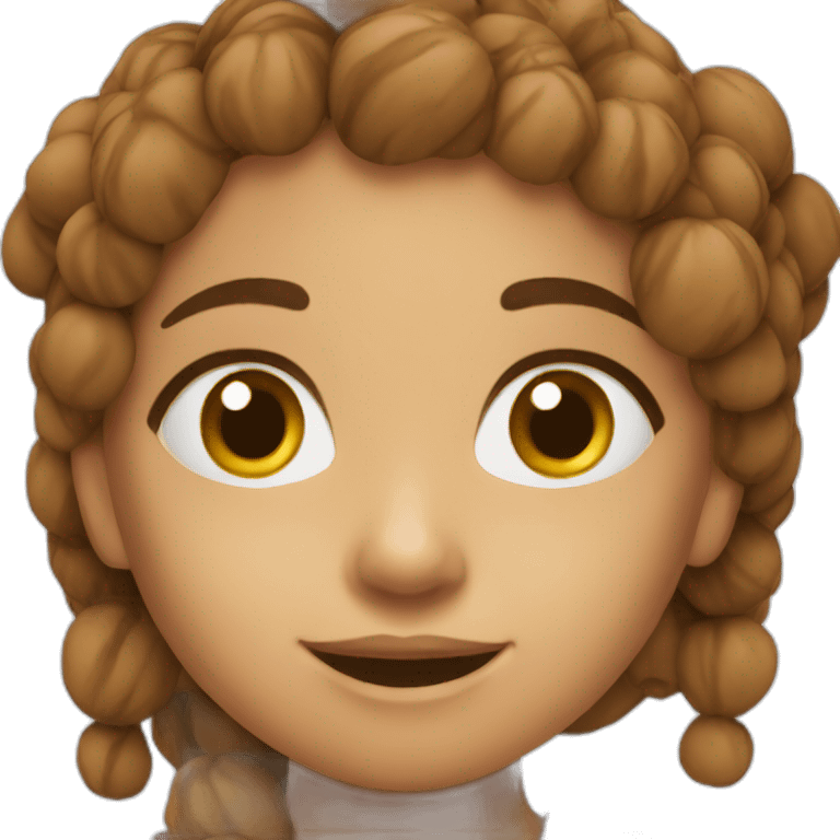 Girl with cest of walnuts emoji