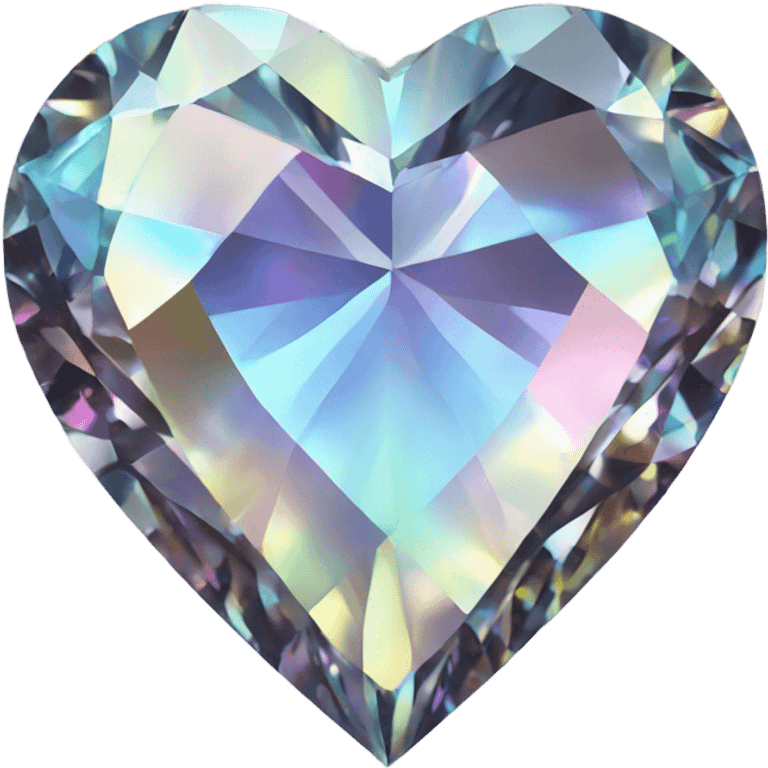 Iridescent 56 karat diamond heart emoji