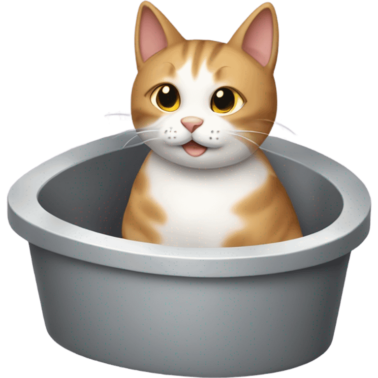 Cat in litter box emoji