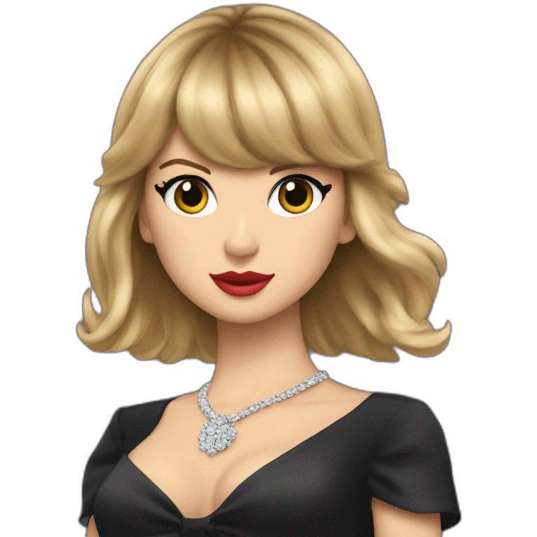 Taylor Swift qui embrasse macron emoji