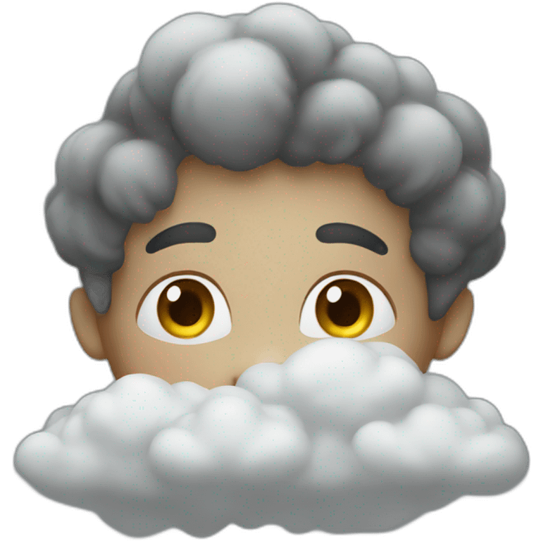 small kid cloud messege thinking emoji