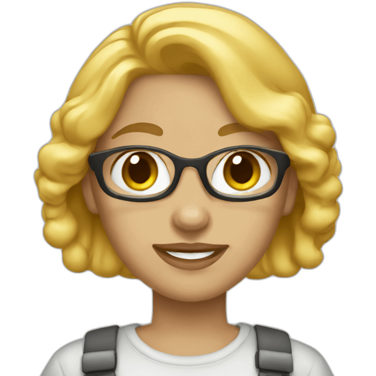 Blonde artist painter emoji