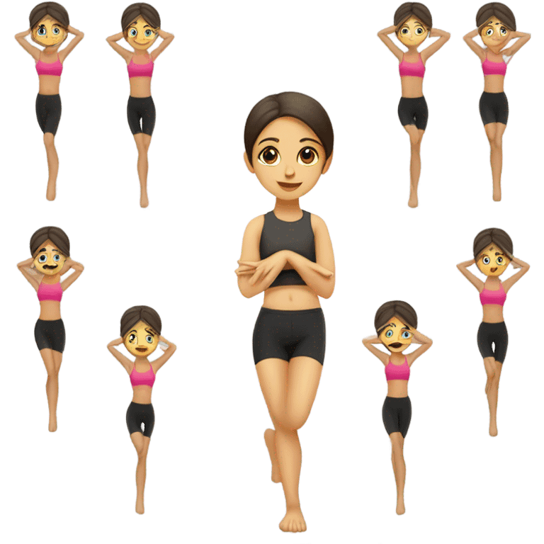 pilates (iranian girl) working out emoji