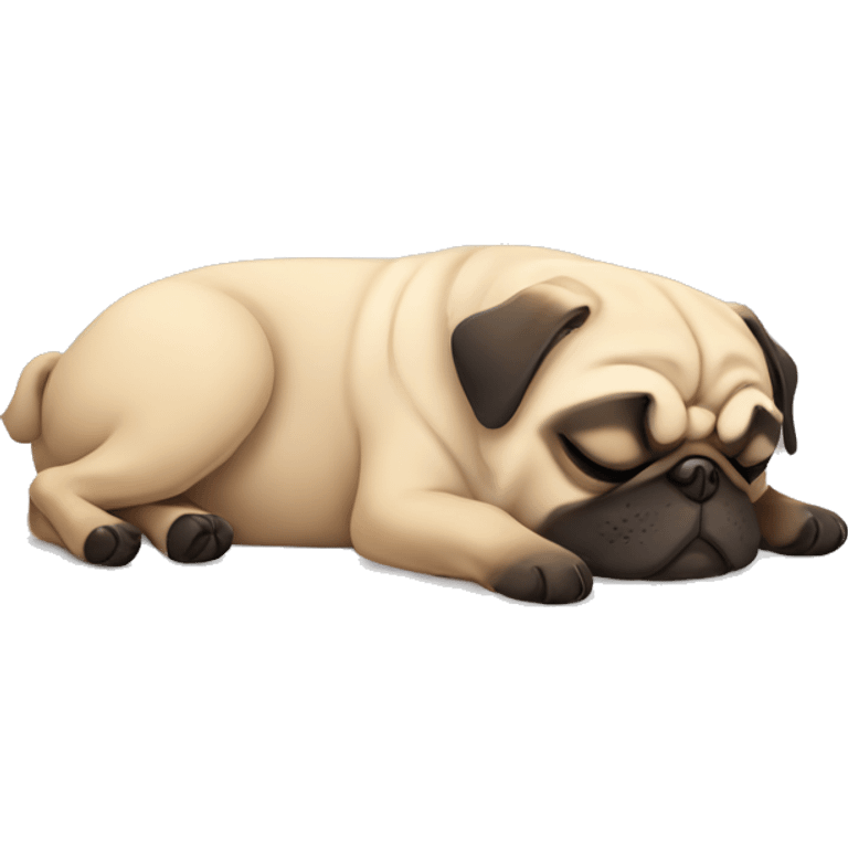 Pug dog sleeping  emoji