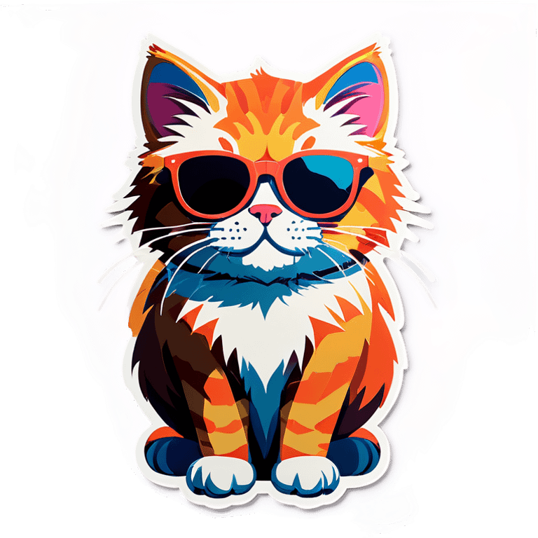 Cat with sunglasses emoji