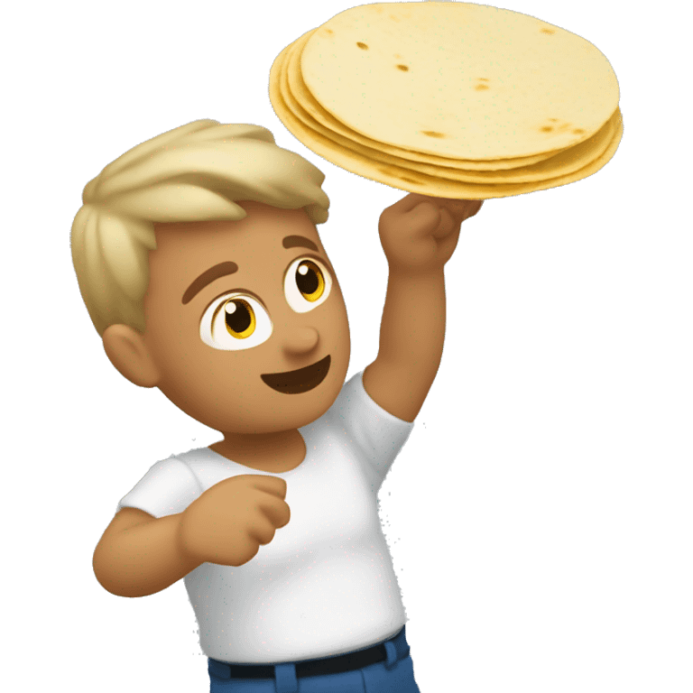 Person throwing tortillas from a plane  emoji