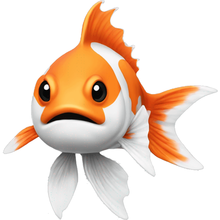 Karp koi white and black  emoji