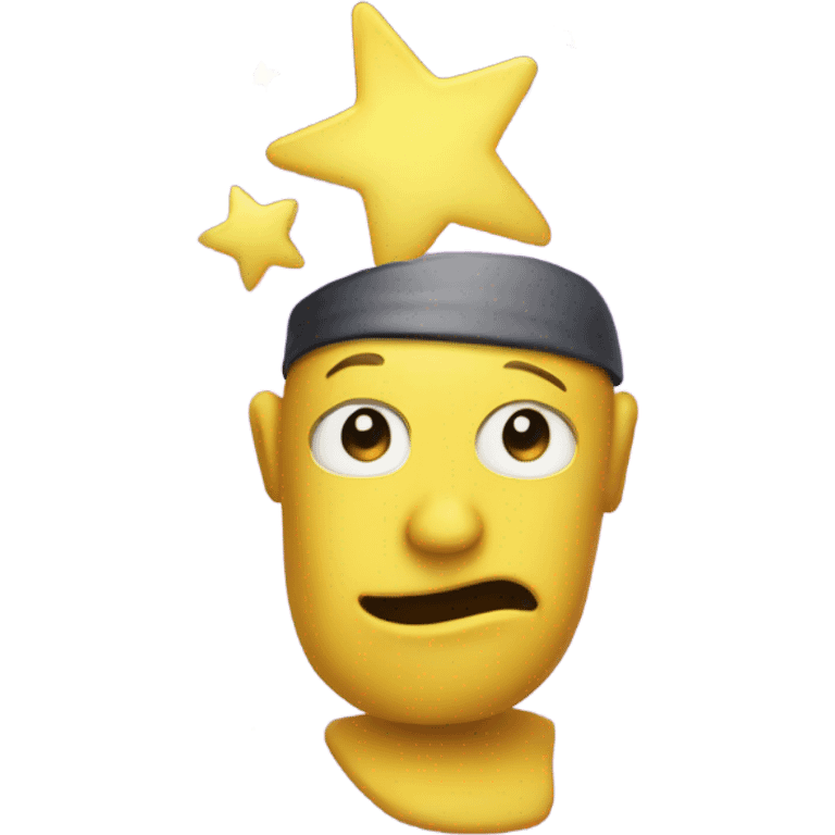 yellow face emoji with stars instead of eyes emoji