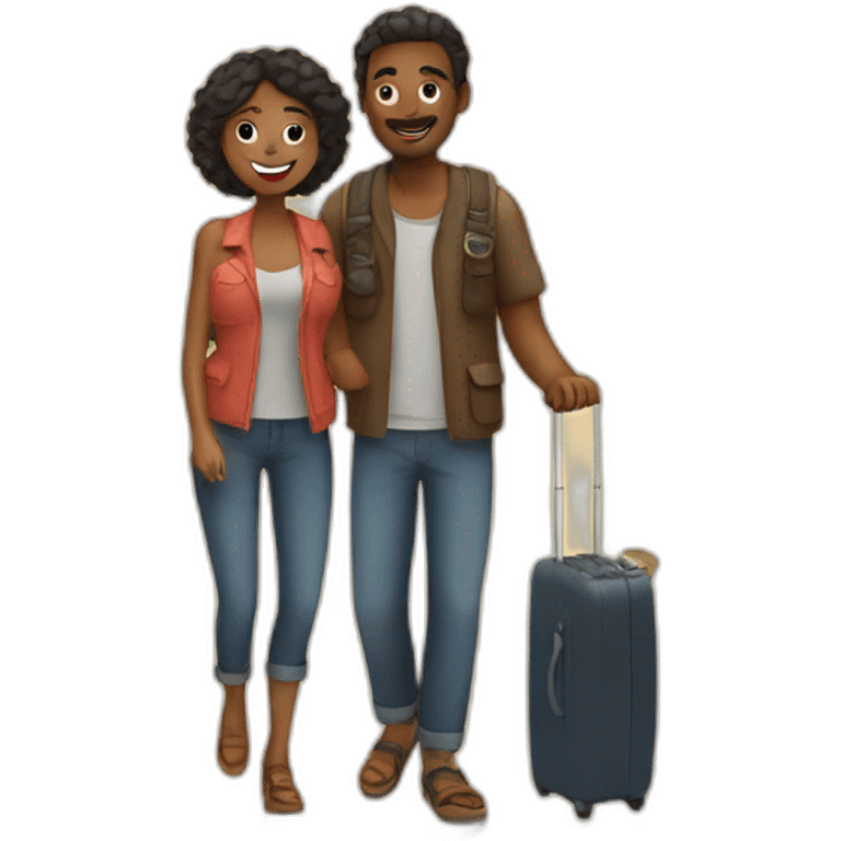 couple love travel emoji