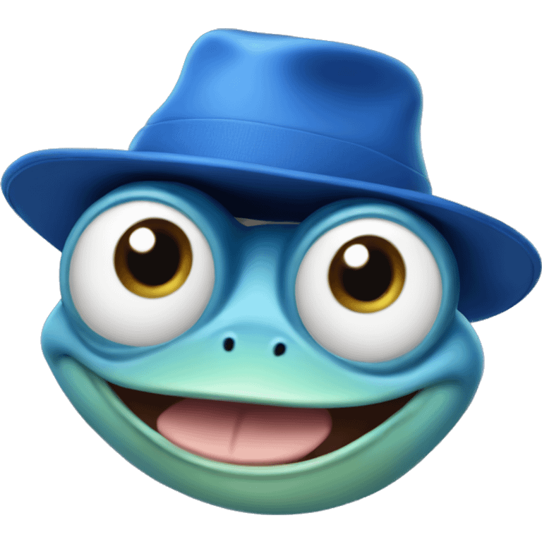 crazy frog in blue cap emoji