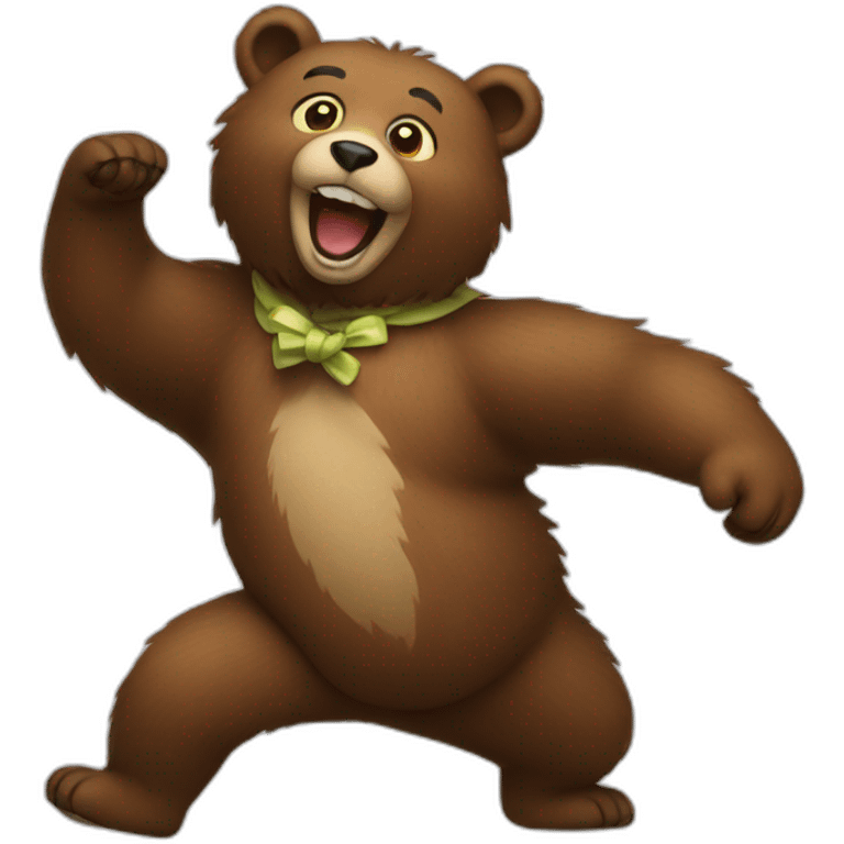 Dancing bear emoji