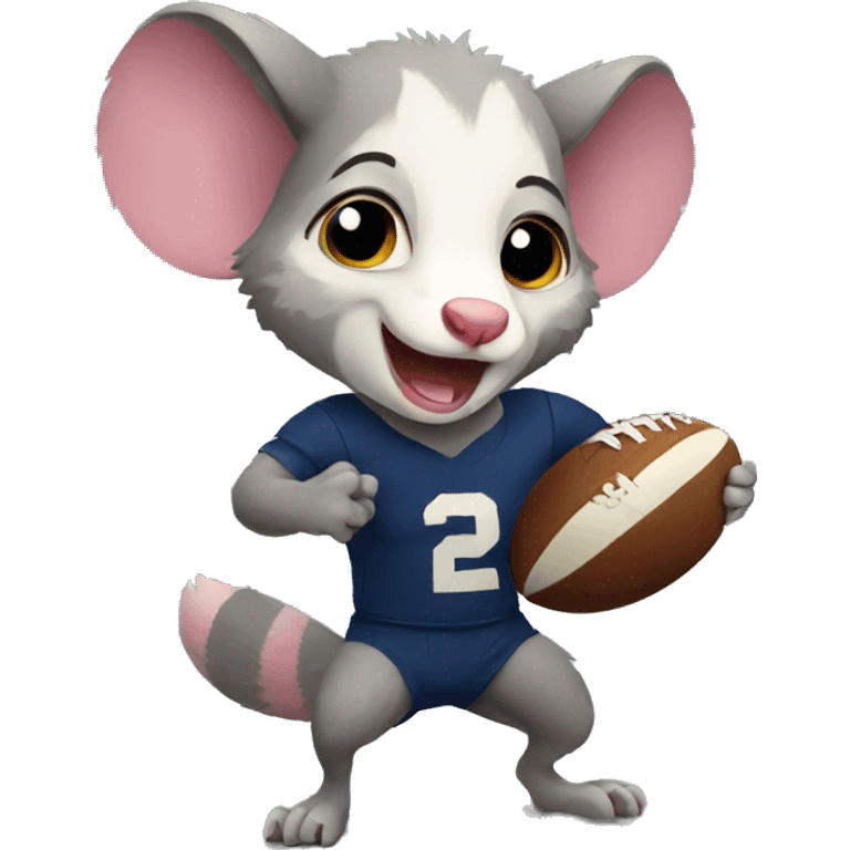 possum playing rugby emoji