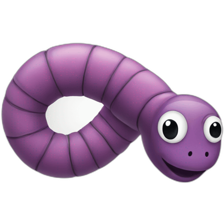 a cute worm emoji