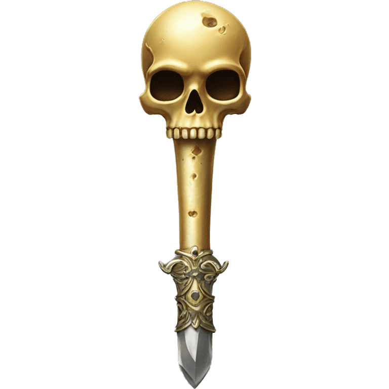 sceptre with skull emoji