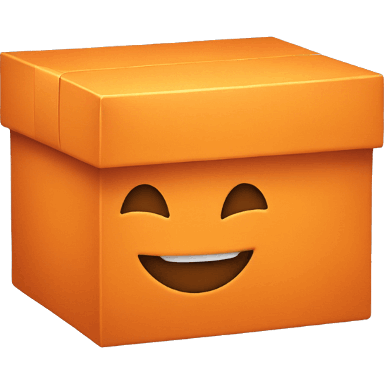 orange box with smile emoji