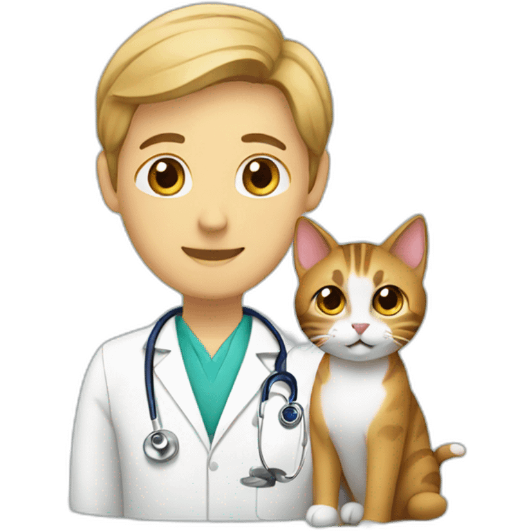 veterinarian with a cat emoji