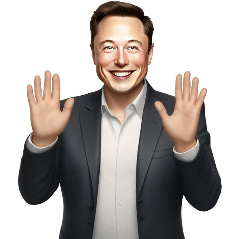 Elon Musk giving high five  emoji