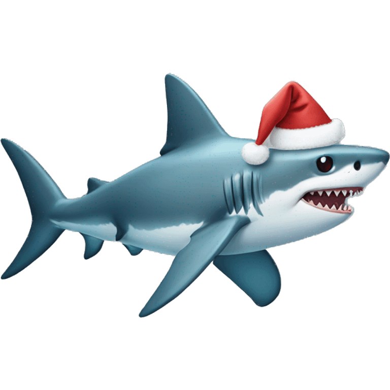 Christmas shark emoji