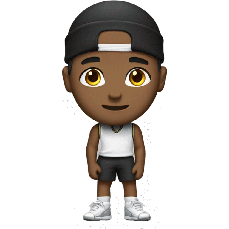 Brad pit emoji of him in a trainer outfit with a headband white emoji