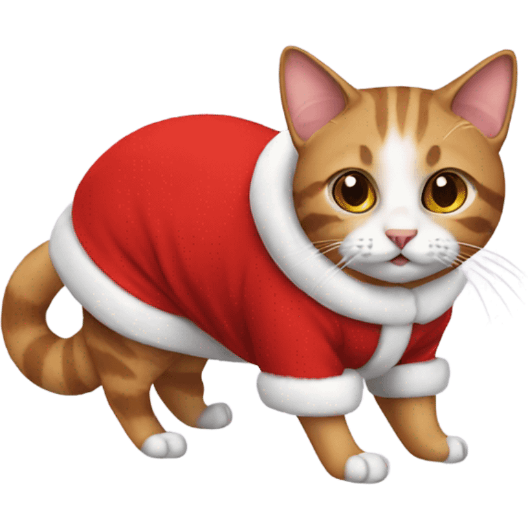 Cat in Santa costume  emoji