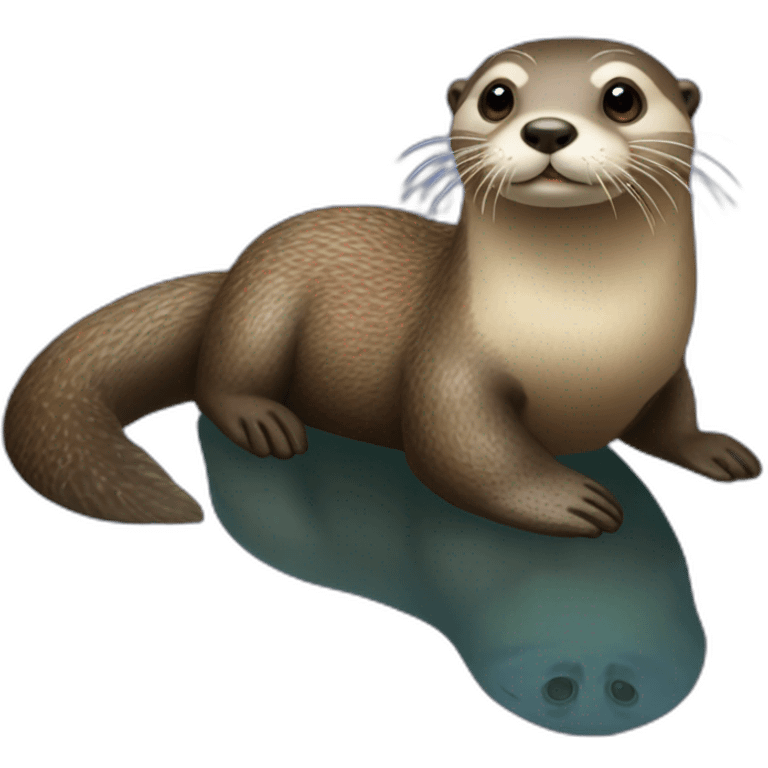 Loutre sur un poulpe emoji