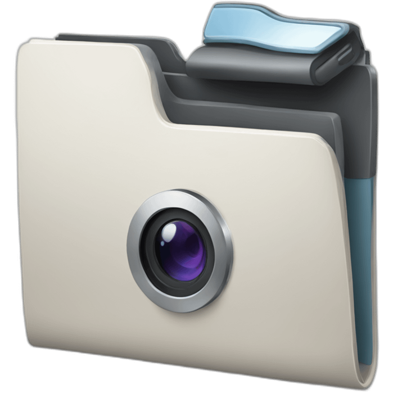 Folder with video camera emoji