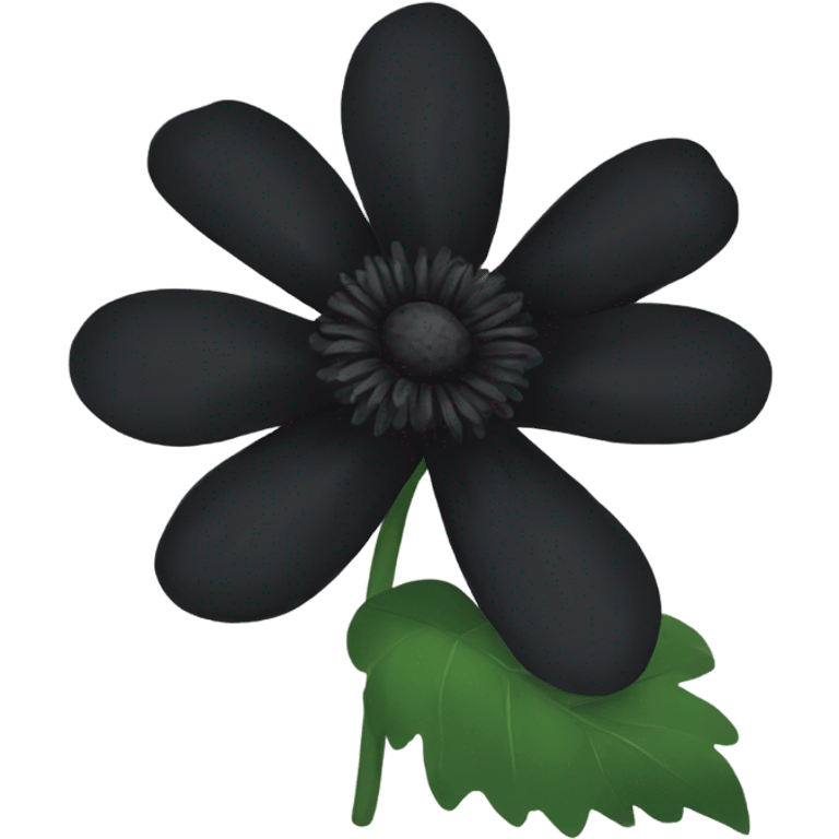 Black flower  emoji