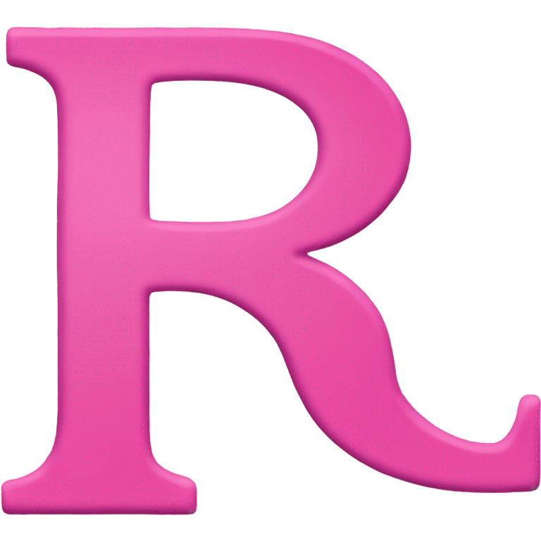 Letter R in pink font emoji