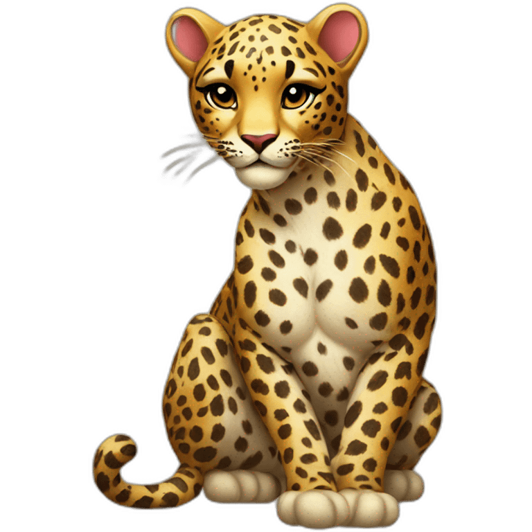 pin-up leopard emoji