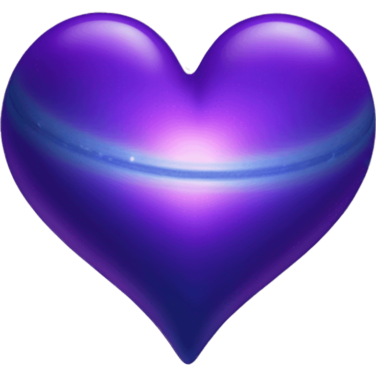 heart shaped purple blue saturn emoji