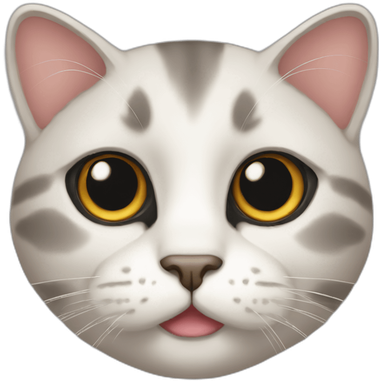 Flat face cat emoji