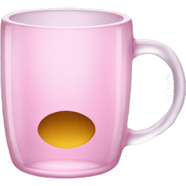 Light pink transparent glass mug emoji