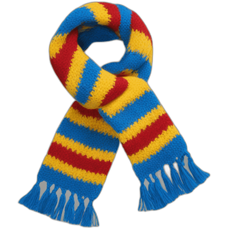 blue, red and yellow  scout scarf emoji