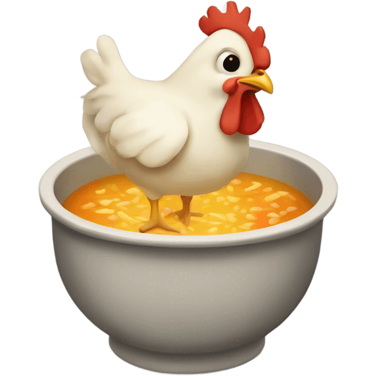 Chicken soup emoji